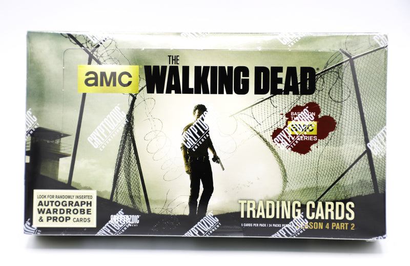 Cryptozoic 2016 The Walking Dead Season 4 Part 2 Trading Cards Hobby Box, 24 Packs, Factory Sealed