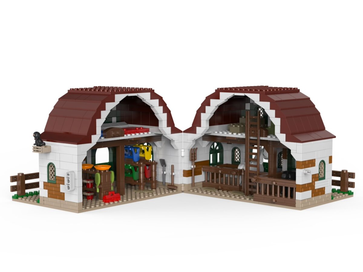 Kiddicraft Brick Farm – Pony Farm Building Set KC1106