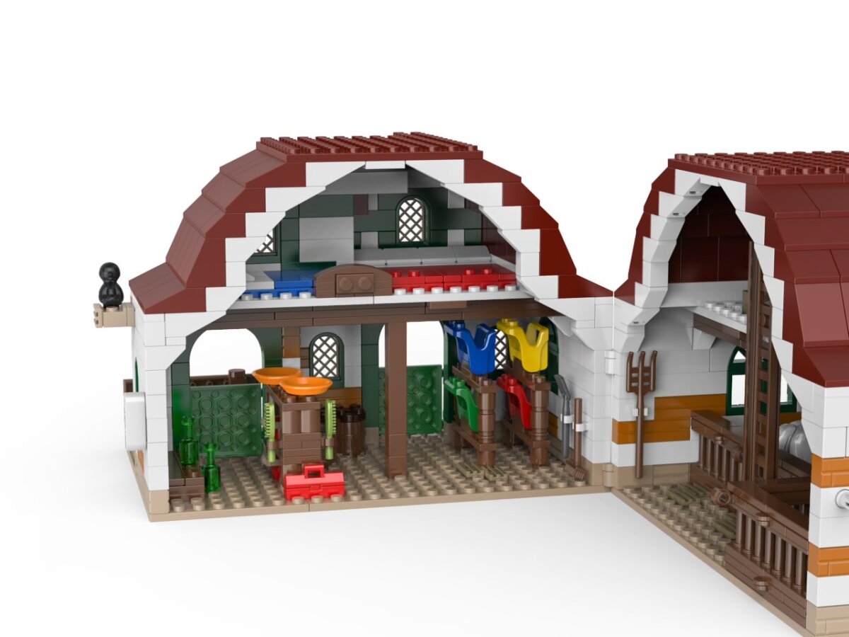 Kiddicraft Brick Farm – Pony Farm Building Set KC1106