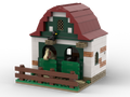 Kiddicraft Brick Farm – Pony Farm Expansion: Outdoor Stables Building Set KC1107