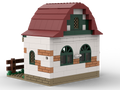 Kiddicraft Brick Farm – Pony Farm Expansion: Outdoor Stables Building Set KC1107