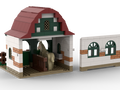 Kiddicraft Brick Farm – Pony Farm Expansion: Outdoor Stables Building Set KC1107