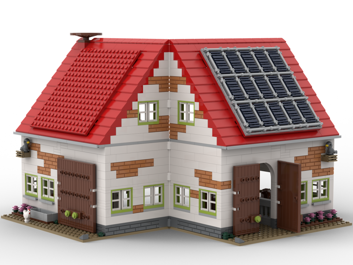 Kiddicraft Brick Farm – Farm Stable Building Set KC1108