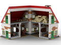 Kiddicraft Brick Farm – Farm Stable Building Set KC1108