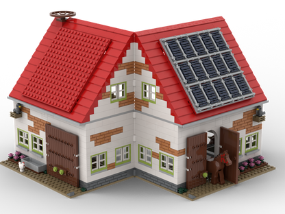 Kiddicraft Brick Farm – Farm Stable Building Set KC1108