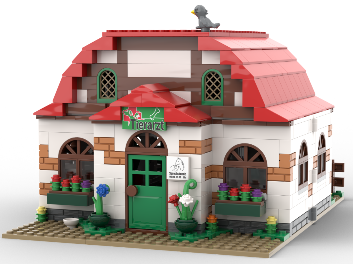 Kiddicraft Brick Farm – Veterinary Practice Building Set KC1112