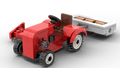 Kiddicraft Brick Farm – Red Tractor with Roller and Mower Building Set KC1113
