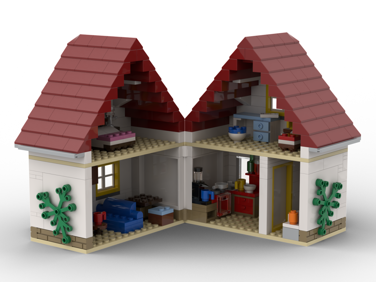 Kiddicraft Brick City – Tiny House Building Set KC1202