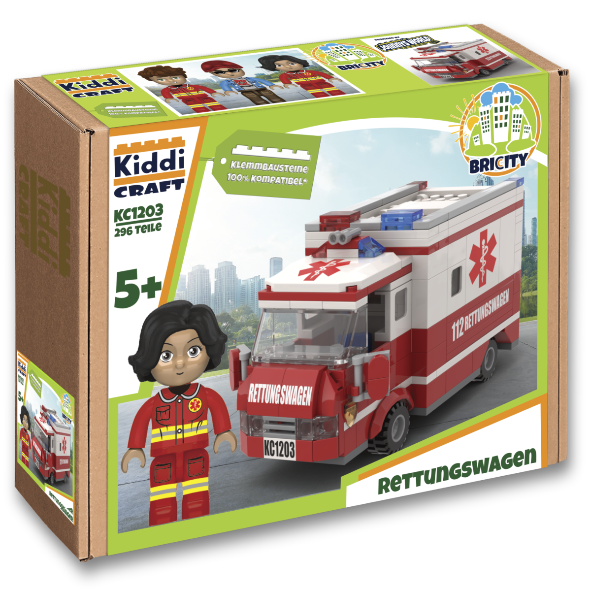 Kiddicraft Brick City – Ambulance Building Set KC1203