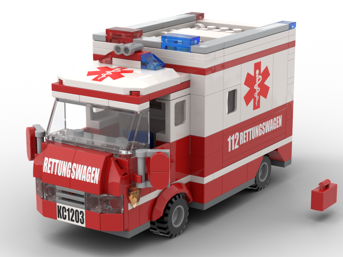 Kiddicraft Brick City – Ambulance Building Set KC1203