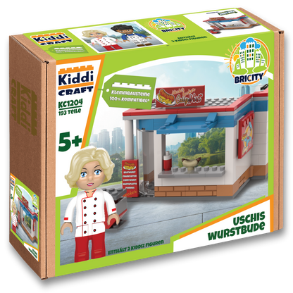 Kiddicraft Brick City – Uschi's Sausage Stand Building Set KC1204