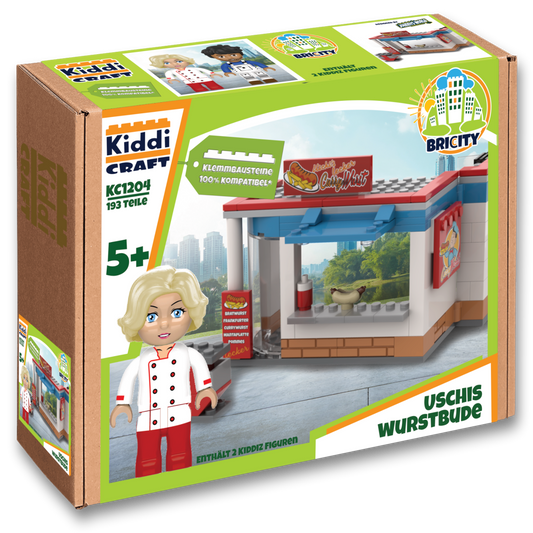 Kiddicraft Brick City – Uschi's Sausage Stand Building Set KC1204