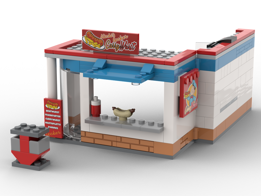 Kiddicraft Brick City – Uschi's Sausage Stand Building Set KC1204