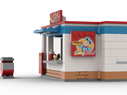 Kiddicraft Brick City – Uschi's Sausage Stand Building Set KC1204