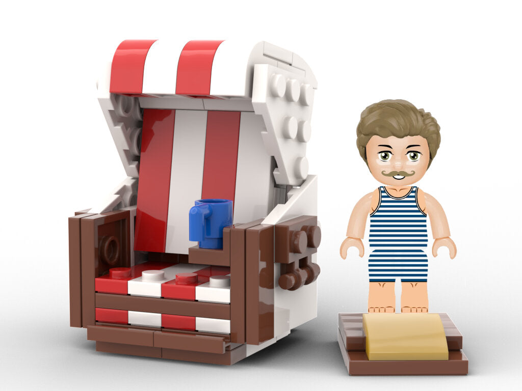 Kiddicraft Brick City – Beach Chair Building Set KC1303