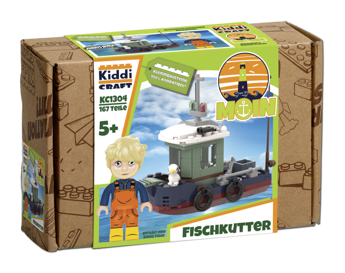 Kiddicraft Brick City – Fishing Trawler Building Set KC1304