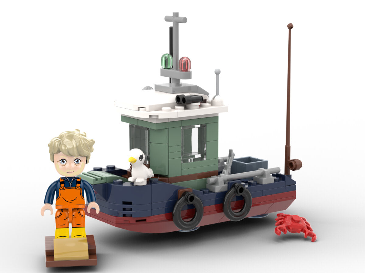 Kiddicraft Brick City – Fishing Trawler Building Set KC1304