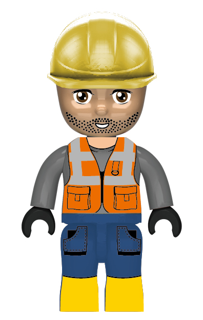 Kiddicraft Brick City – KIDDIZ Construction Crew Pack KC1401