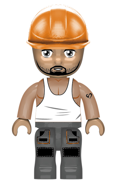 Kiddicraft Brick City – KIDDIZ Construction Crew Pack KC1401