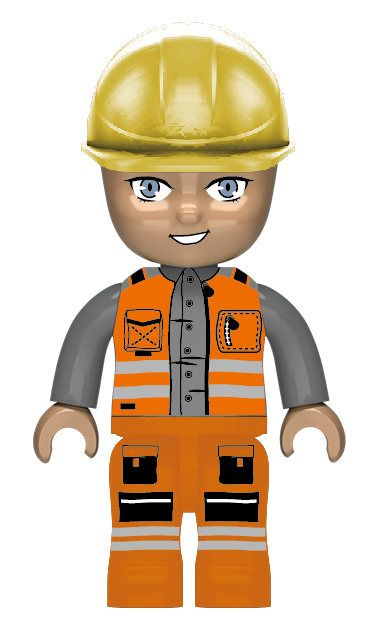 Kiddicraft Brick City – KIDDIZ Construction Crew Pack KC1401