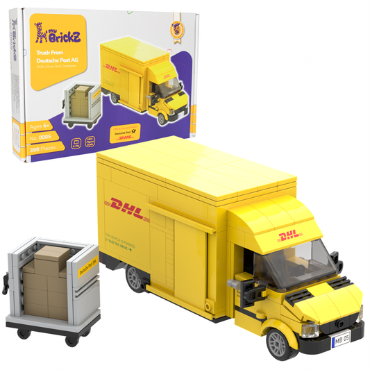 DHL Deutsche Post truck with rolling container