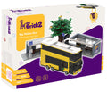 myBrickZ Yellow double-decker bus with bus stop #0002