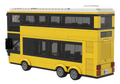 myBrickZ Yellow double-decker bus with bus stop #0002