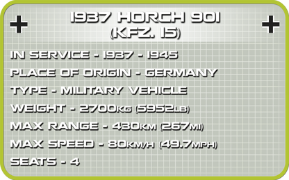 COBI 1937 Horch 901 kfz.15 #2405