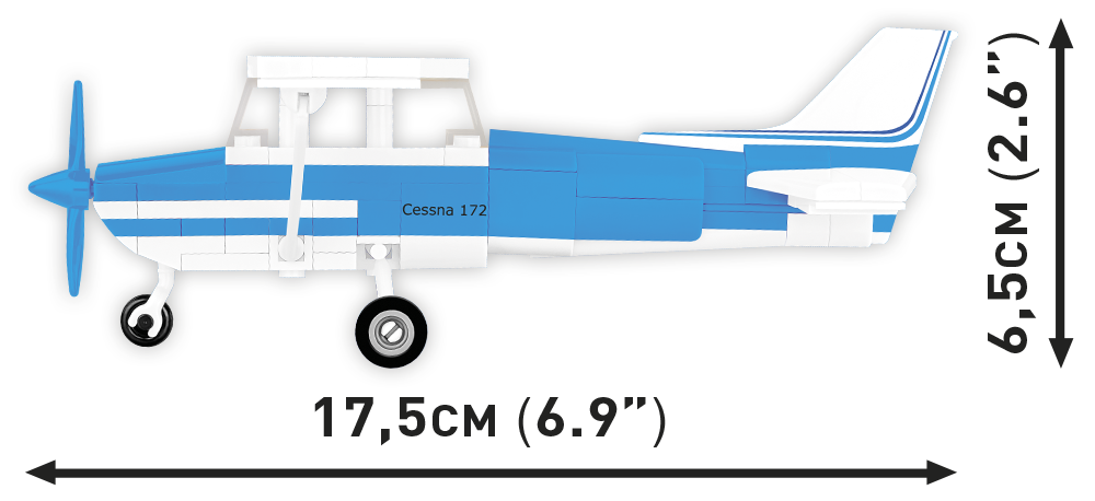 COBI Cessna 172 Skyhawk-White-Blue #26622