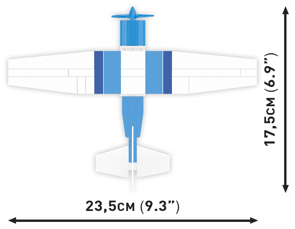 COBI Cessna 172 Skyhawk-White-Blue #26622