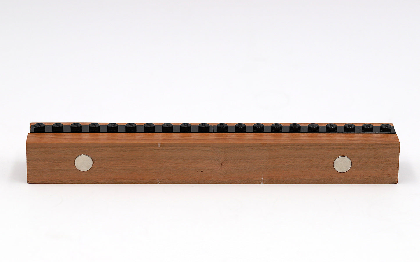 Handcrafted Magnetic Minifigure Display Shelf – Hardwood, Fits 5 Minifigs